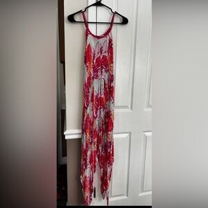 Cat & Jack Tropical Red and White Maxi Dress